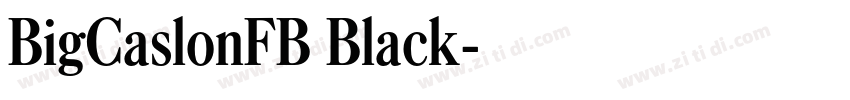 BigCaslonFB Black字体转换